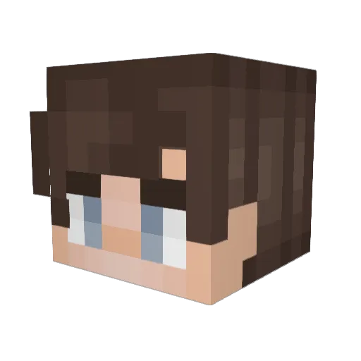 Lour Minecraft avatar head, 3D render