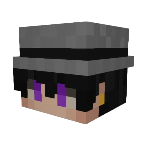 LourenTV Minecraft avatar head, 3D render