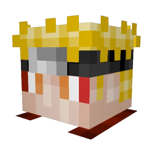 LouroGomes13 Minecraft avatar head, 3D render