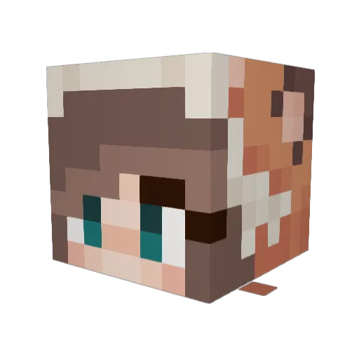 Louryn Minecraft avatar head, 3D render