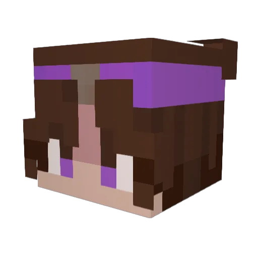 Loustah Minecraft avatar head, 3D render