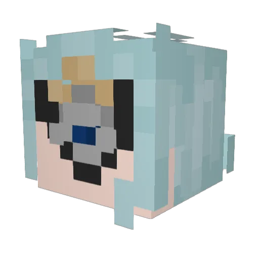 LousyTiger Minecraft avatar head, 3D render