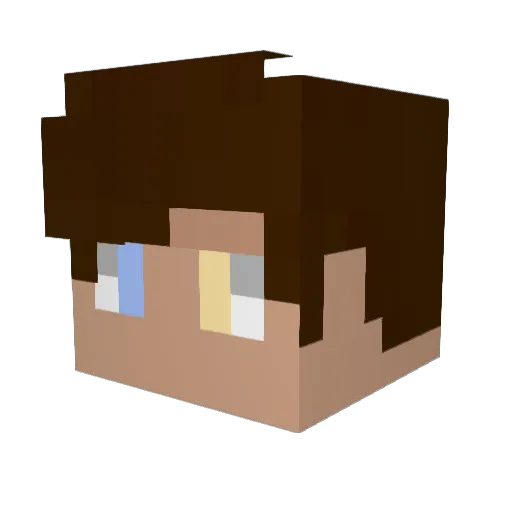 Loute303 Minecraft avatar head, 3D render