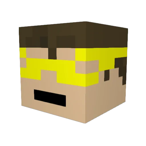 Louthekidmc Minecraft avatar head, 3D render
