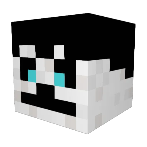 Louwillie Minecraft avatar head, 3D render
