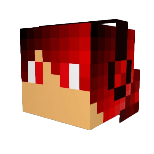 Louwy_ Minecraft avatar head, 3D render