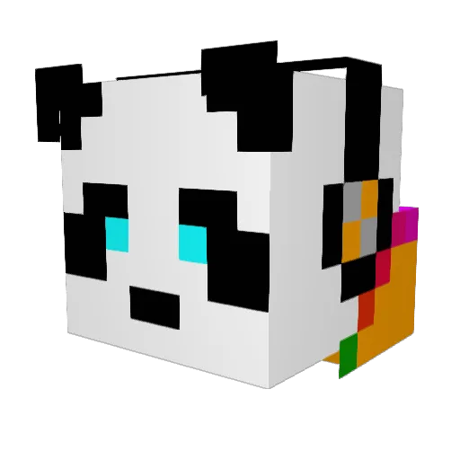 Louxgarou Minecraft avatar head, 3D render