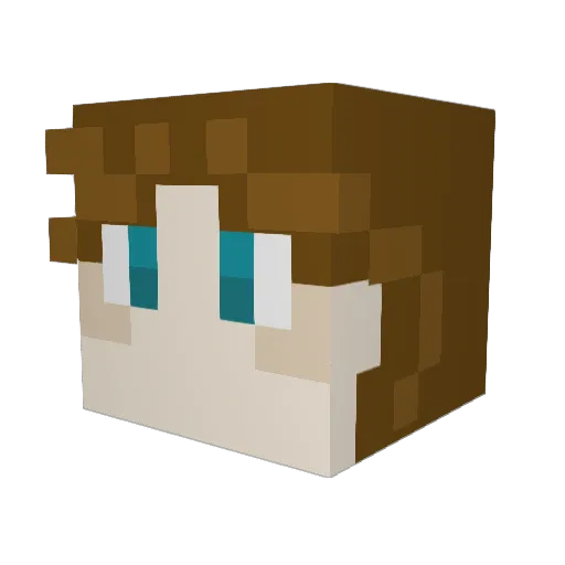Lova05 Minecraft avatar head, 3D render