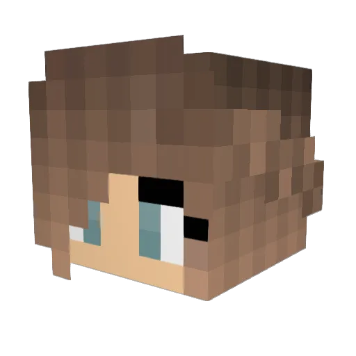 Lova_06 Minecraft avatar head, 3D render