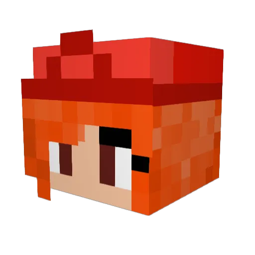 LovableViking Minecraft avatar head, 3D render