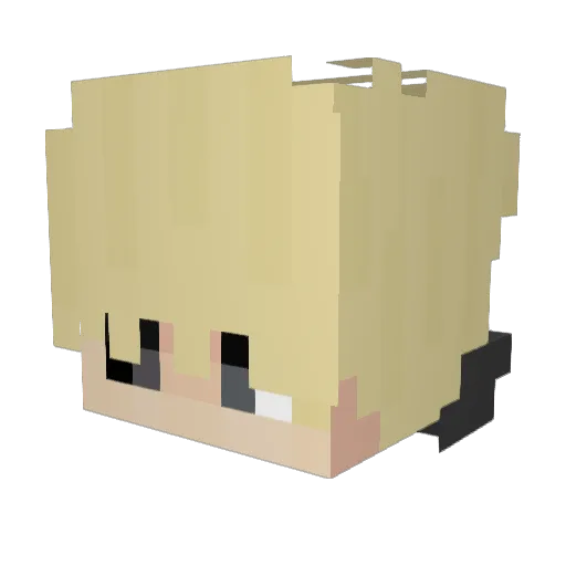 Lovaniax Minecraft avatar head, 3D render