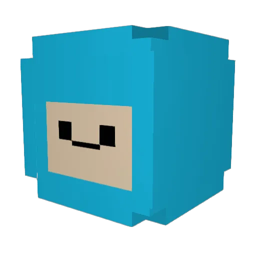 Lovcxs Minecraft avatar head, 3D render