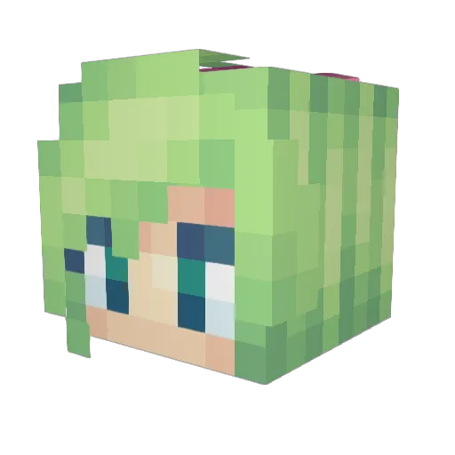 Love2BMe Minecraft avatar head, 3D render