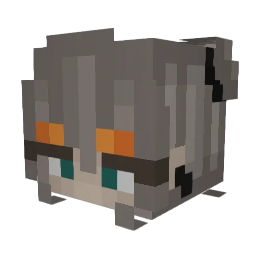 Love4me Minecraft avatar head, 3D render