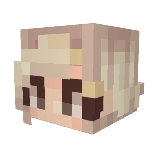 LoveAngel_ Minecraft avatar head, 3D render