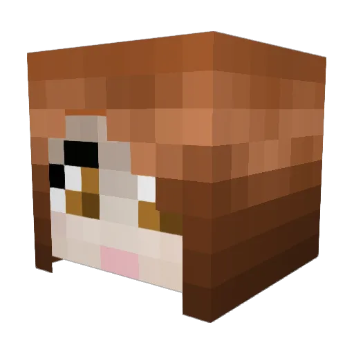 LoveBombz Minecraft avatar head, 3D render