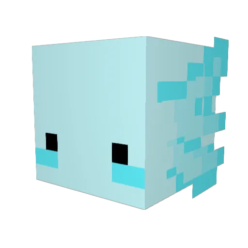 LoveBumps Minecraft avatar head, 3D render