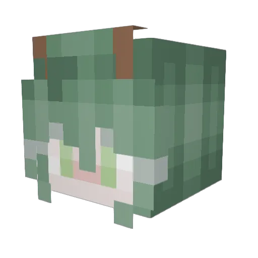 LoveDeeDee Minecraft avatar head, 3D render