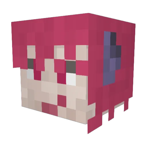 LoveDreams Minecraft avatar head, 3D render