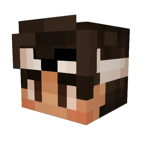 LoveEthxn Minecraft avatar head, 3D render