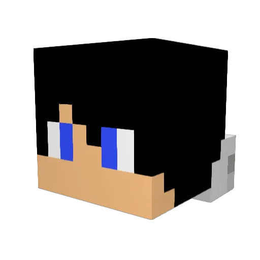 LoveGina Minecraft avatar head, 3D render