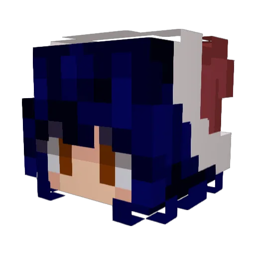 LoveGracie Minecraft avatar head, 3D render