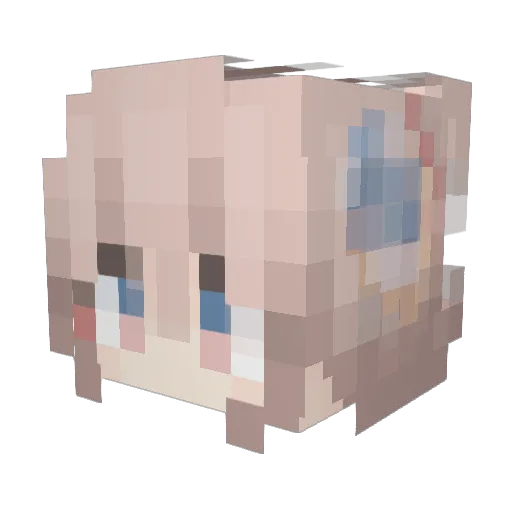 LoveH521 Minecraft avatar head, 3D render