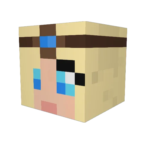 LoveHalie Minecraft avatar head, 3D render