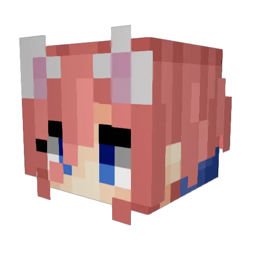 LoveIsHard Minecraft avatar head, 3D render