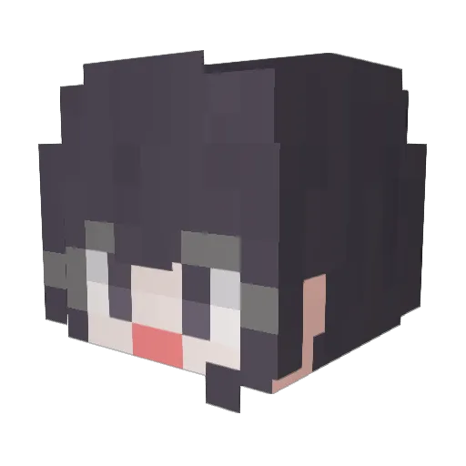 LoveIsLonely Minecraft avatar head, 3D render