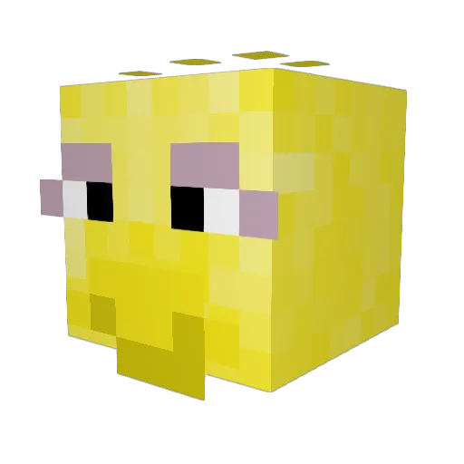 LoveJaea Minecraft avatar head, 3D render
