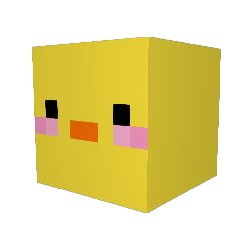 LoveLax Minecraft avatar head, 3D render