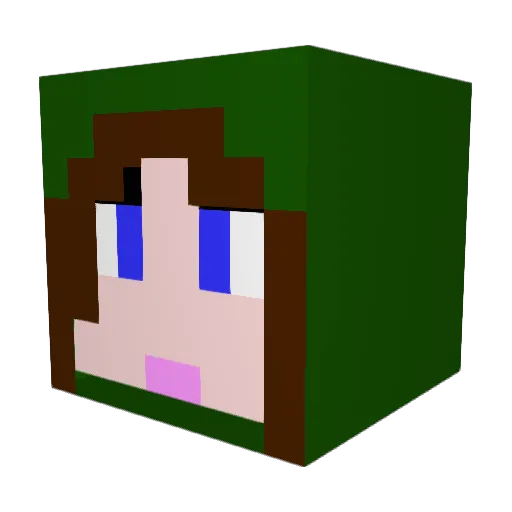 LoveLifeMusic Minecraft avatar head, 3D render