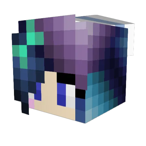 LoveLove101 Minecraft avatar head, 3D render