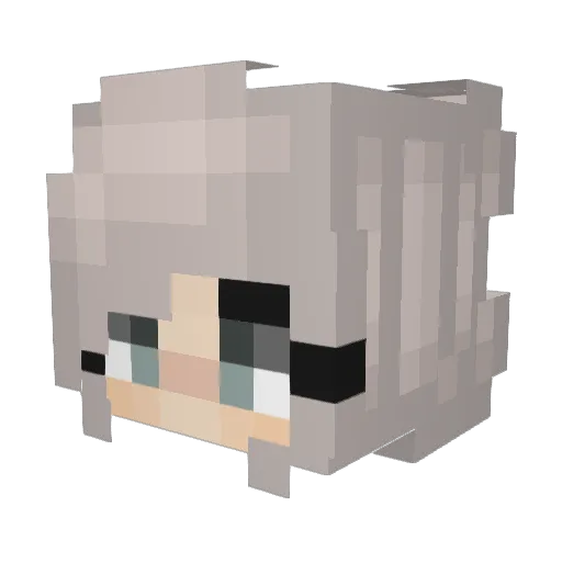 LoveM111 Minecraft avatar head, 3D render