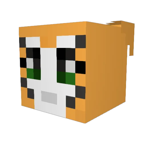 LoveMADMA Minecraft avatar head, 3D render