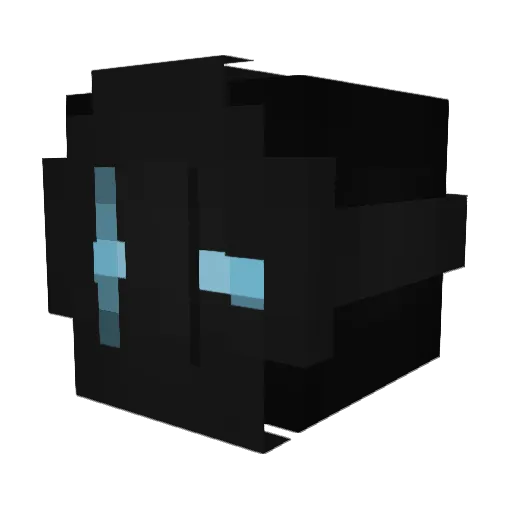 LoveMage Minecraft avatar head, 3D render