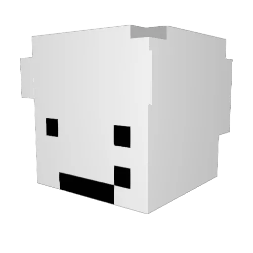 LoveNinjaDEV Minecraft avatar head, 3D render