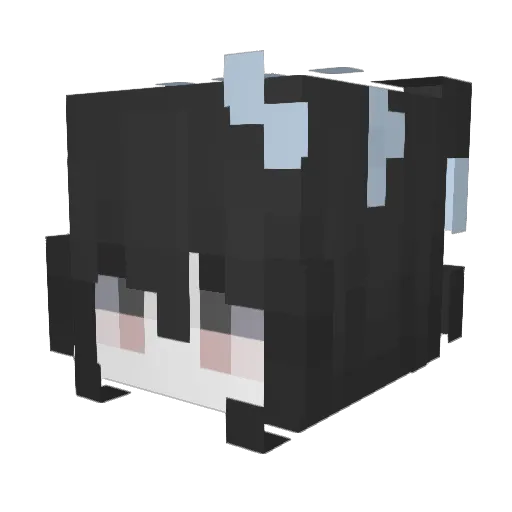LoveRainys Minecraft avatar head, 3D render