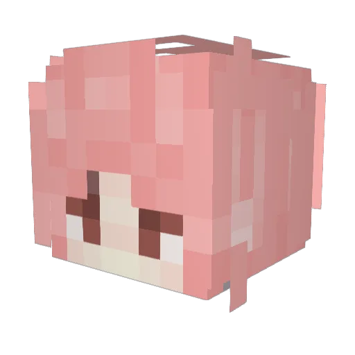 LoveS13 Minecraft avatar head, 3D render