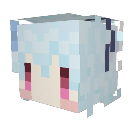 LoveSickMagic Minecraft avatar head, 3D render