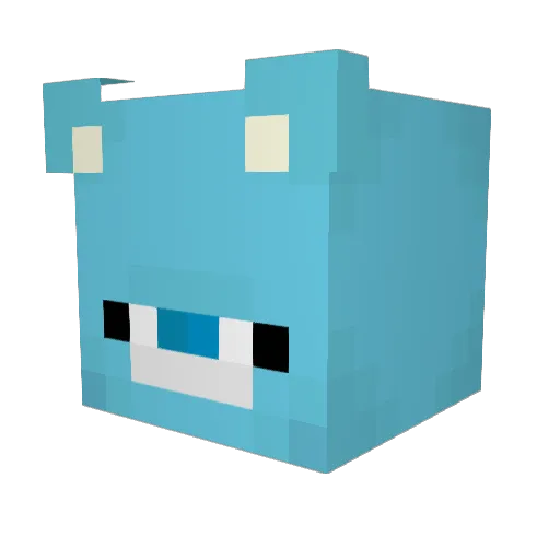 LoveSicker Minecraft avatar head, 3D render