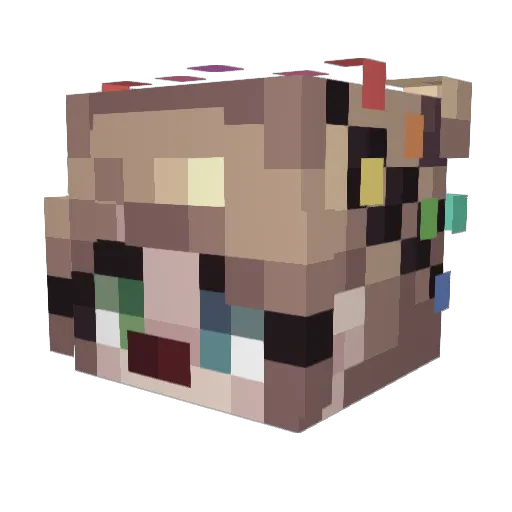 LoveSteffi123 Minecraft avatar head, 3D render