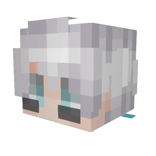 LoveToEat Minecraft avatar head, 3D render