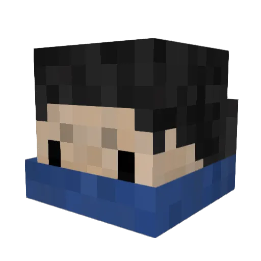 LoveYiShan Minecraft avatar head, 3D render