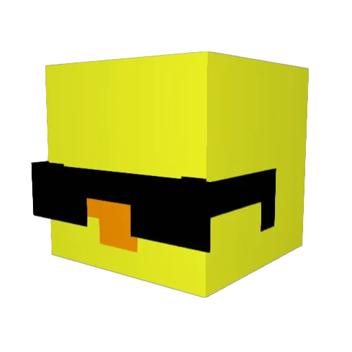 LoveYouR Minecraft avatar head, 3D render