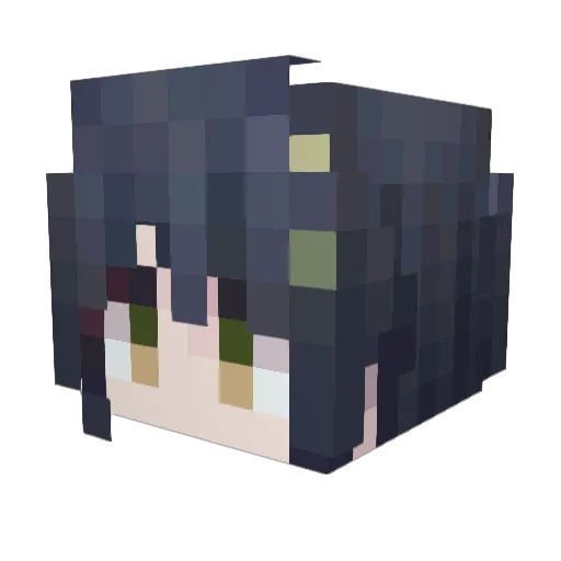 Love_Live_a Minecraft avatar head, 3D render