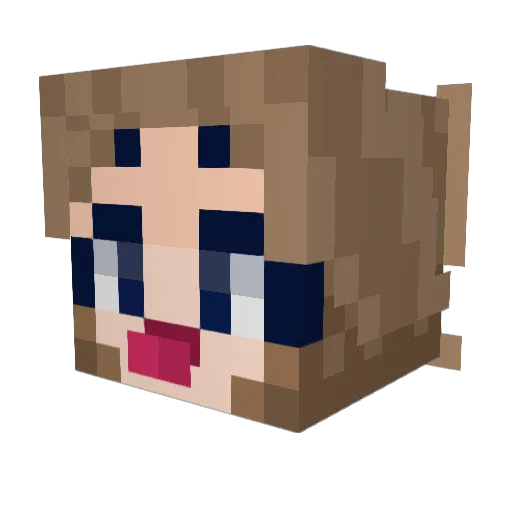 Loveacat9 Minecraft avatar head, 3D render