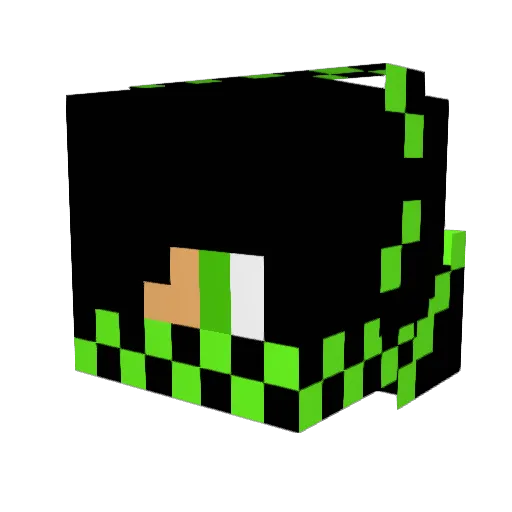 LovecDuchu Minecraft avatar head, 3D render