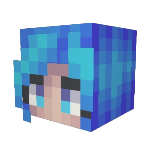 Lovecakebo Minecraft avatar head, 3D render